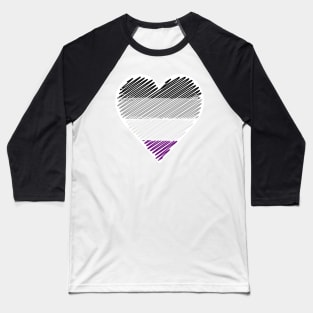 Asexual - Lgbt Pride Heart Baseball T-Shirt